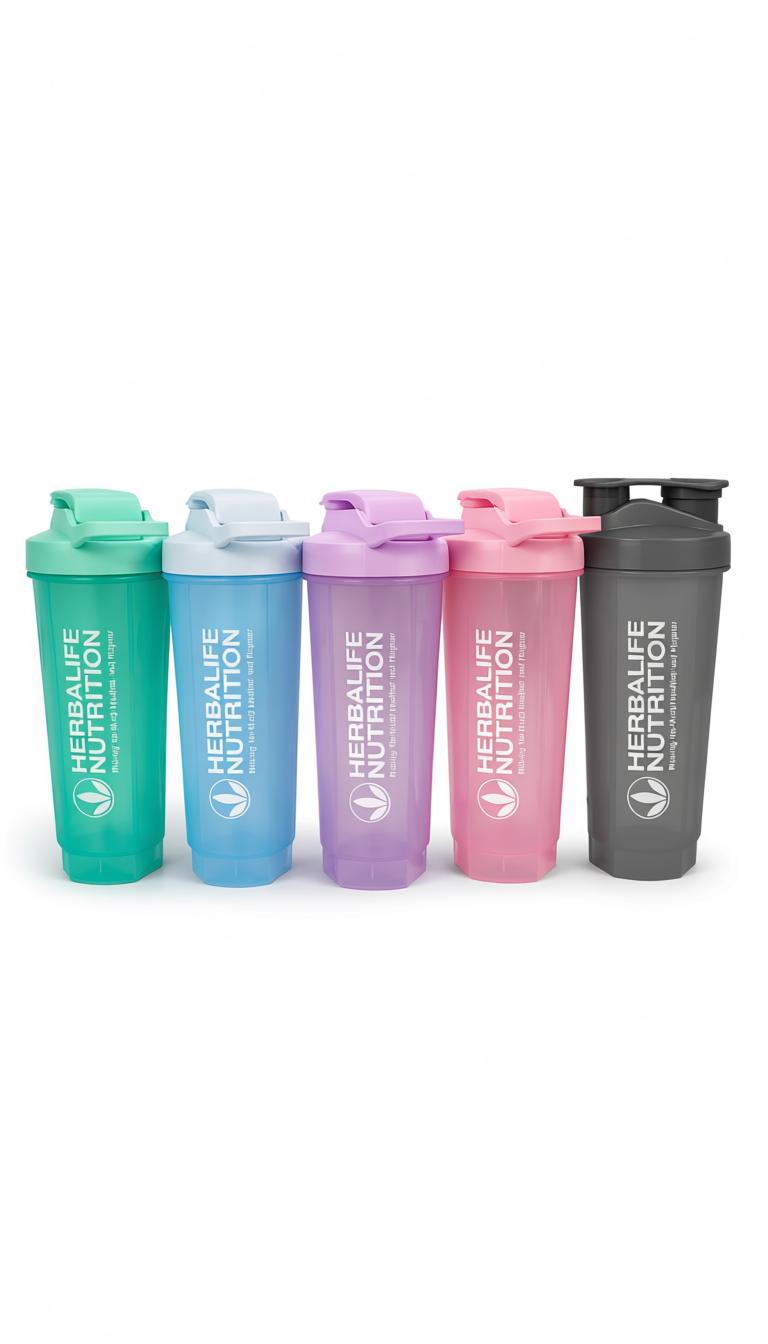 Colourful shaker bottles